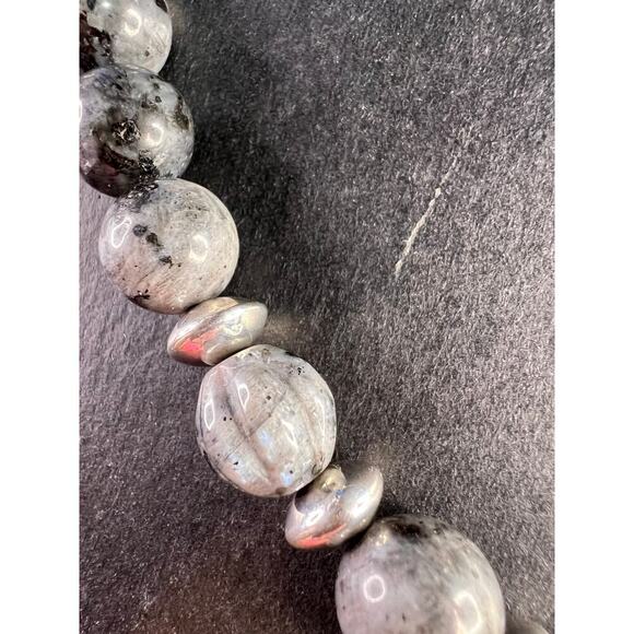 NEW Larvakite and sterling silver necklace - Picture 15 of 16